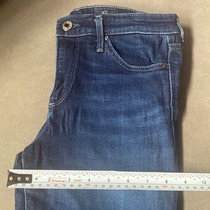 Adriano Goldschmied the Abbey mid rise super skinny jeans- 26R Frye hem